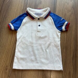 Vintage 90s Baby Osh Kosh Bgosh Collared Shirt White Blue 24M